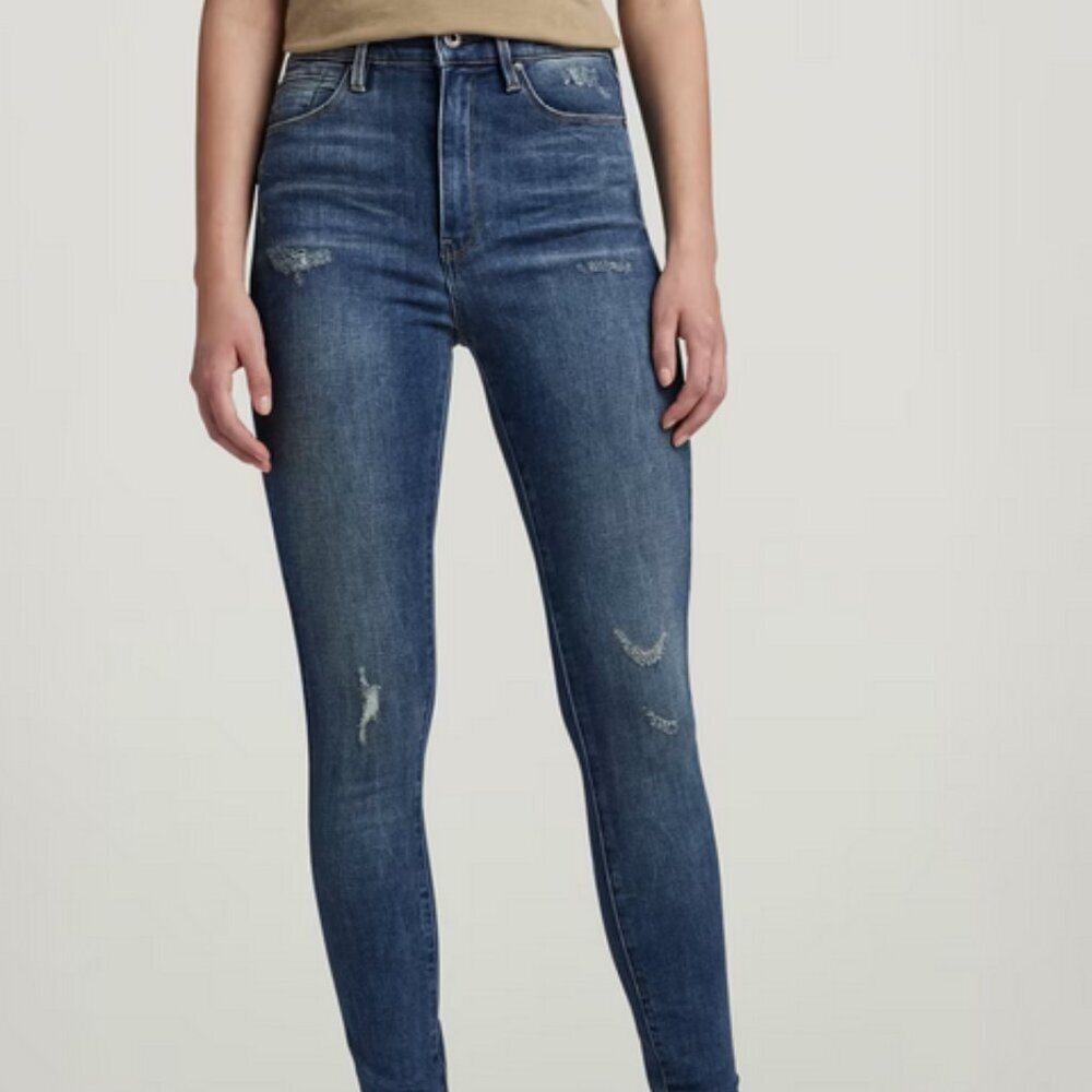 G-Star Raw Distressed Skinny Jeans Sz 30